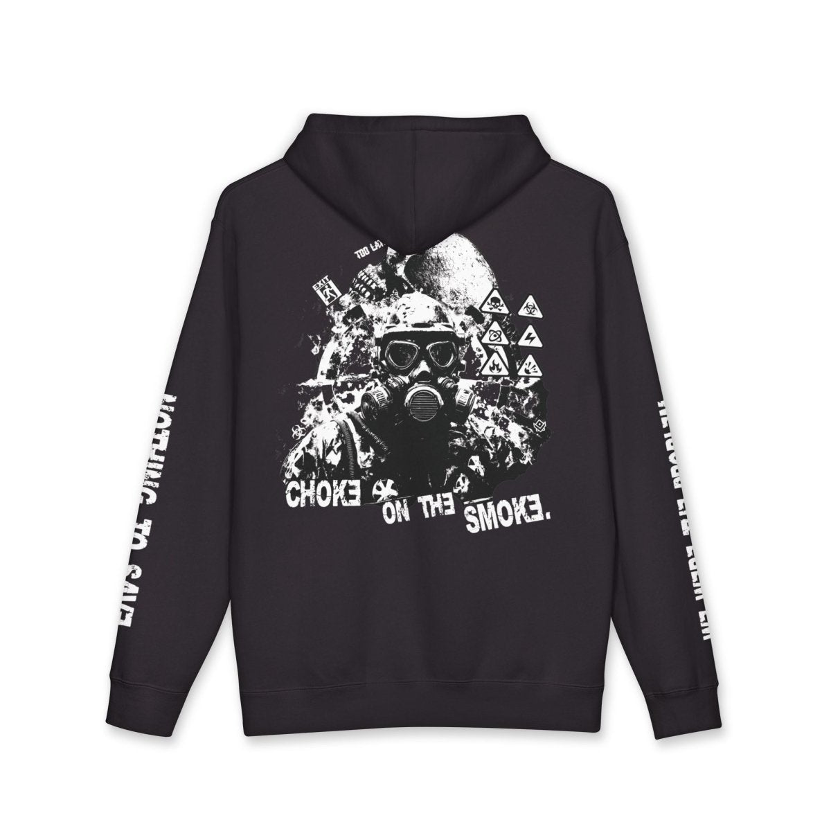 CHOKE ON THE SMOKE - 2 Sided Pullover Hoodie with Sleeve prints - OLD VEGAS