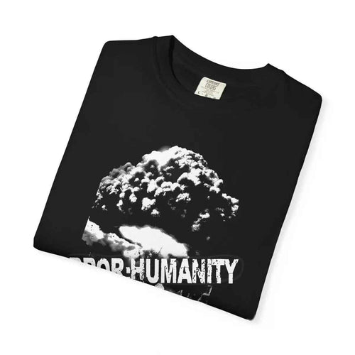 No Leaders graphic tee with post-apocalyptic lone figure artwork by OLD VEGAS