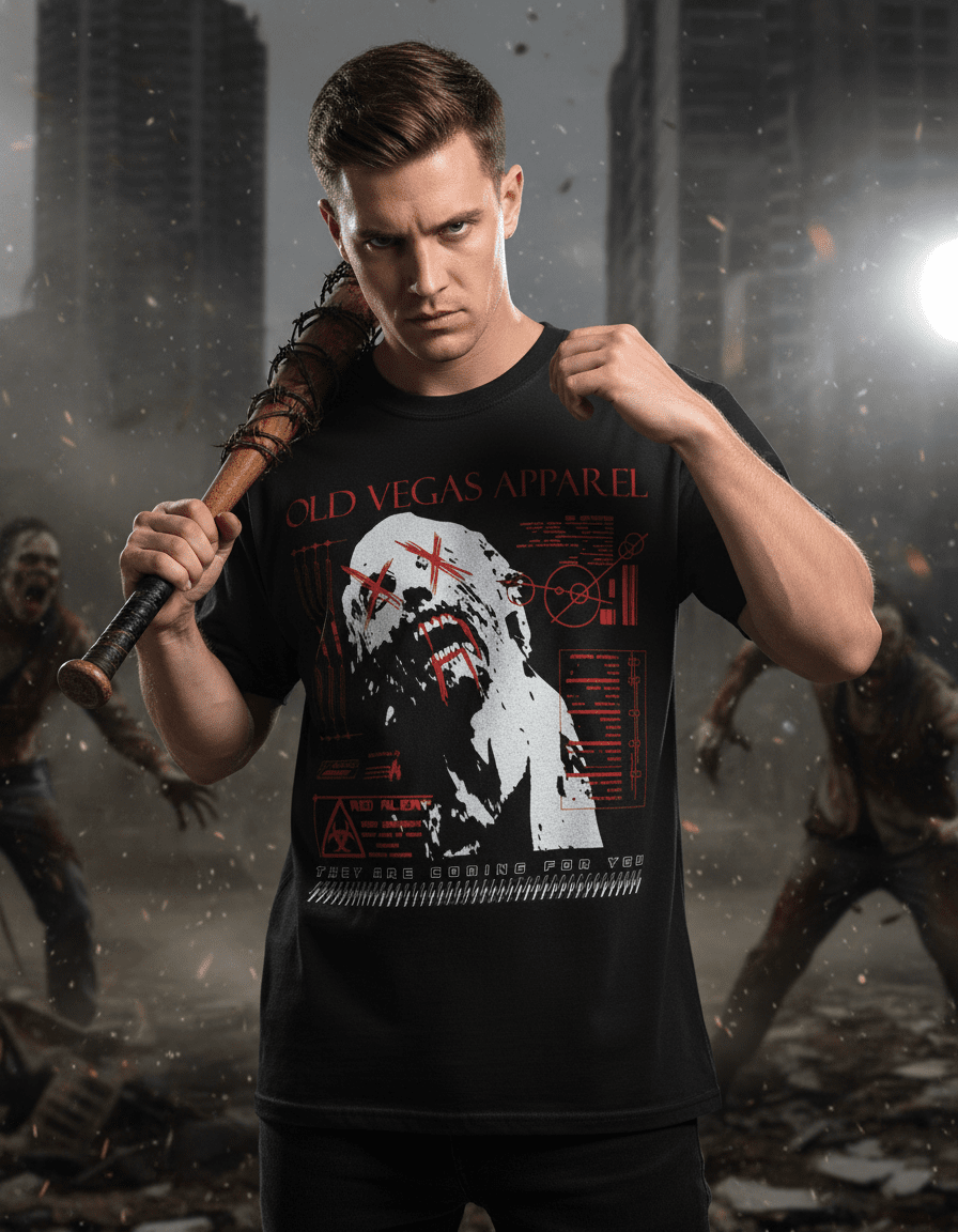 ZOMBIE RED ALERT - Graphic Tee - OLD VEGAS